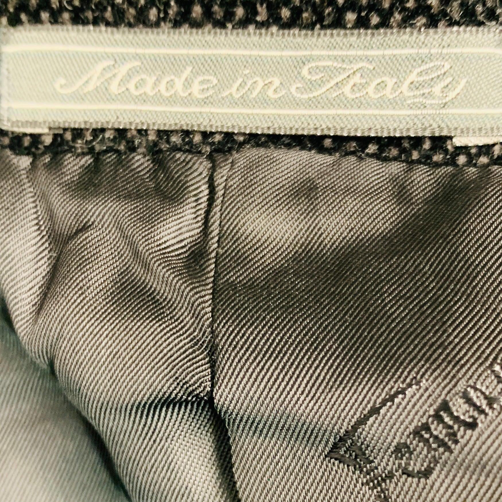 SALVATORE FERRAGAMO Size 40 Black Nailhead Cotton Velvet Sport Coat For Sale 4
