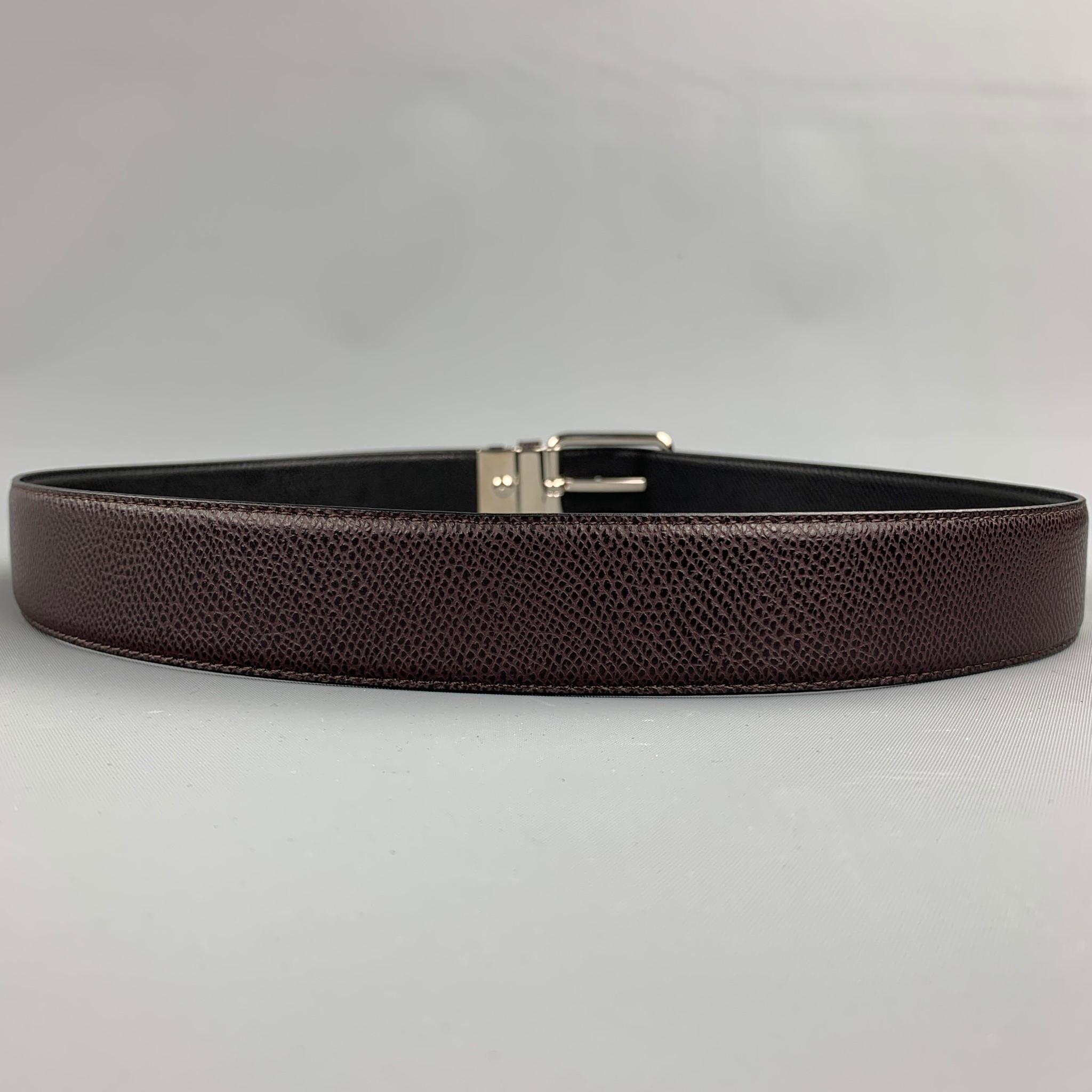 Black SALVATORE FERRAGAMO Size 40 Brown Leather Belt