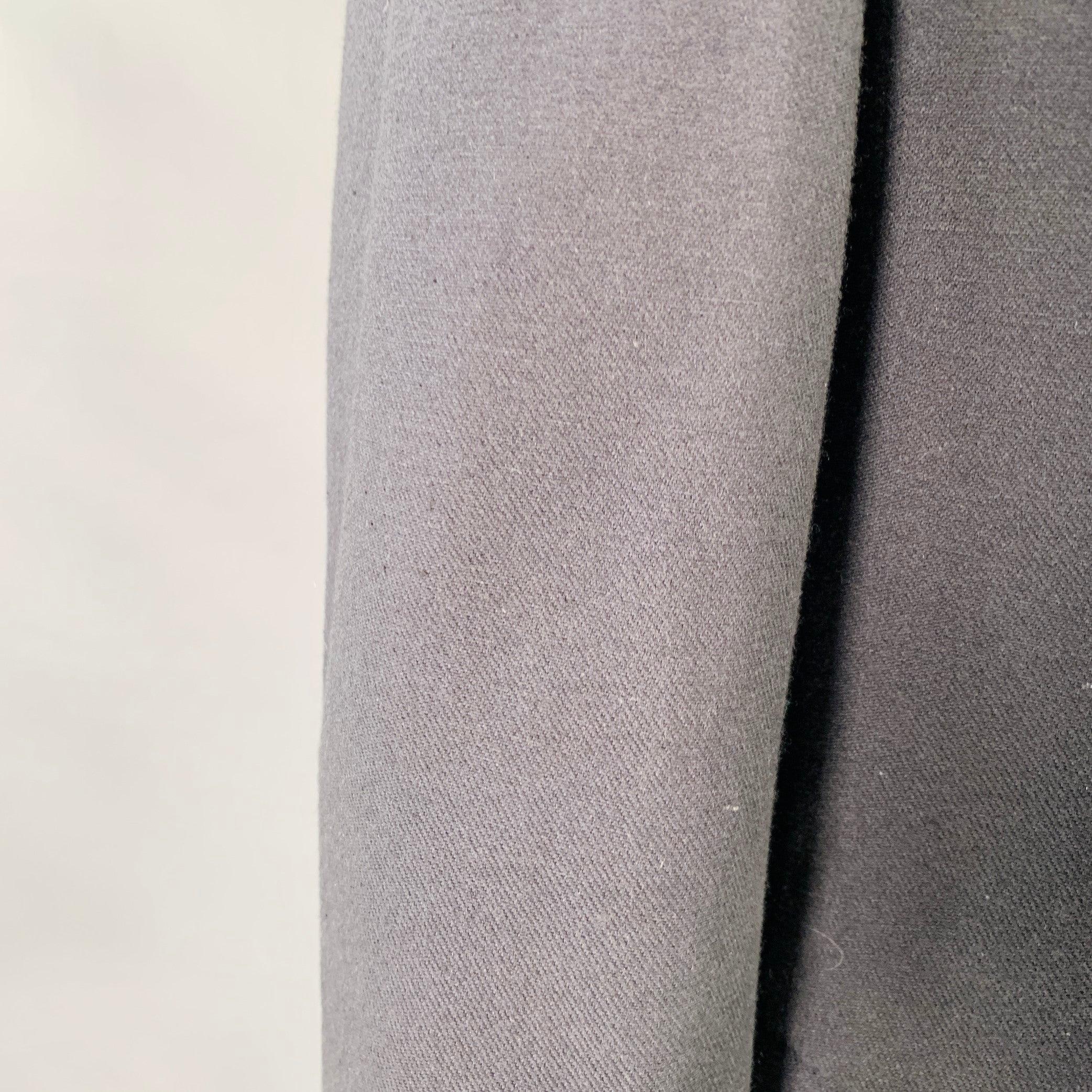 SALVATORE FERRAGAMO Size 42 Navy Twill Virgin Wool Cotton Sport Coat For Sale 2