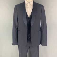 SALVATORE FERRAGAMO Abito 3 pezzi smoking con collo a scialle in lana e mohair taglia 42