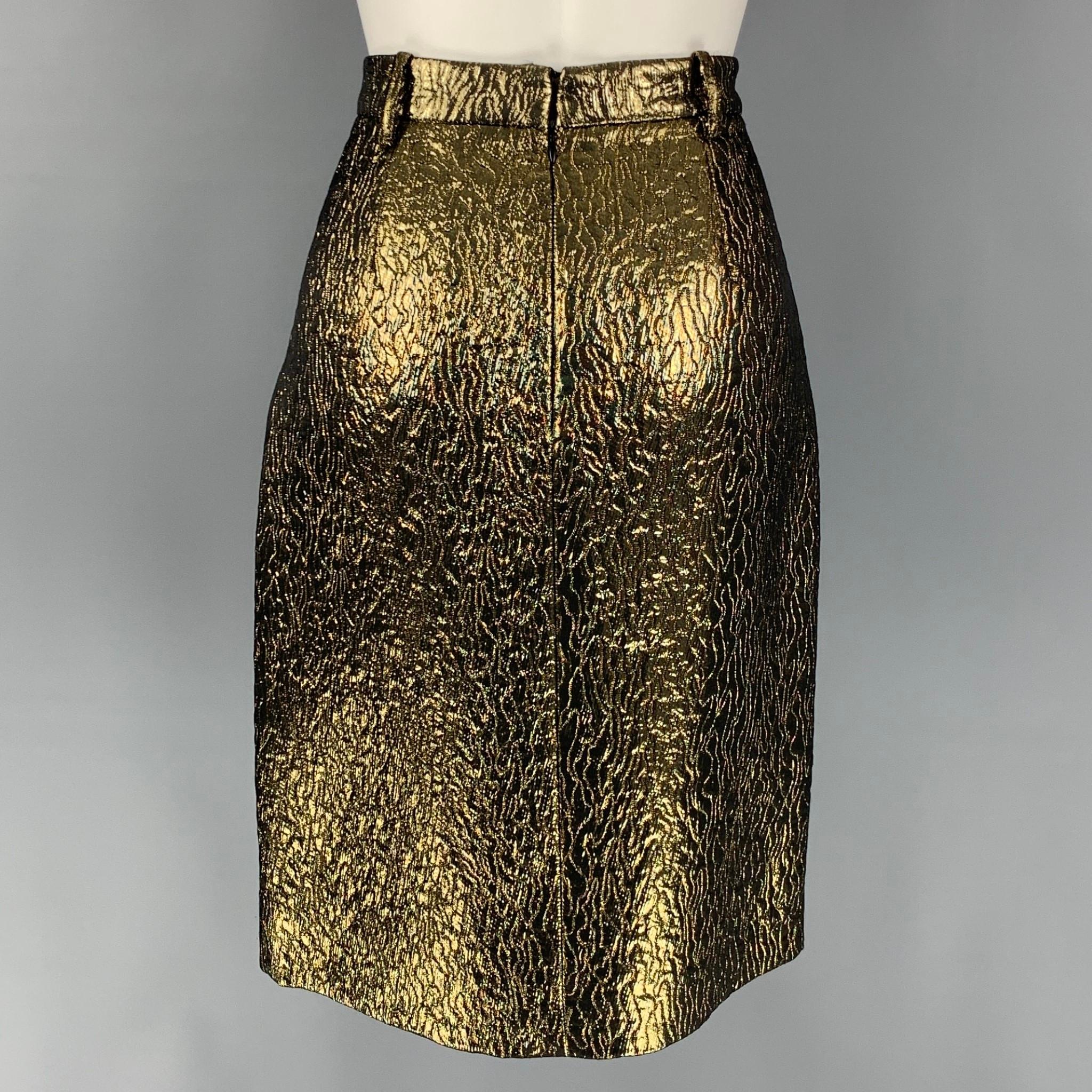 gold and black mini skirt