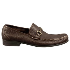 SALVATORE FERRAGAMO Size 9.5 Brown Leather Loafers