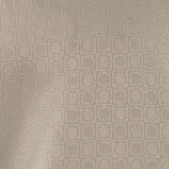 SALVATORE FERRAGAMO Talla L Camisa de Manga Larga Derby Fit Jacquard Círculos Blancos