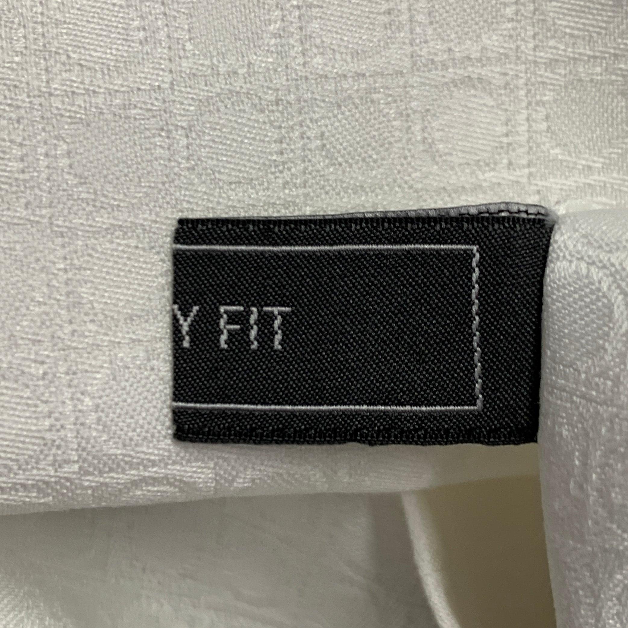 SALVATORE FERRAGAMO Size L White Circles Jacquard Derby Fit Long Sleeve Shirt (chemise à manches longues) en vente 4