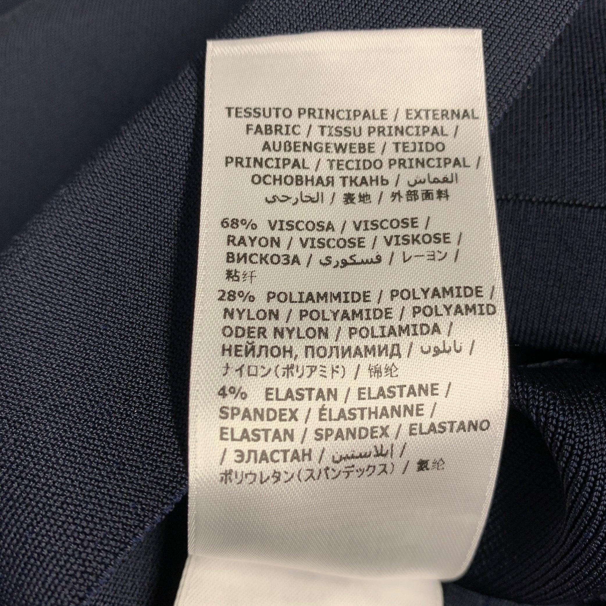 SALVATORE FERRAGAMO Size XS Navy Viscose Blend Asymmetrical Mini Dress For Sale 3