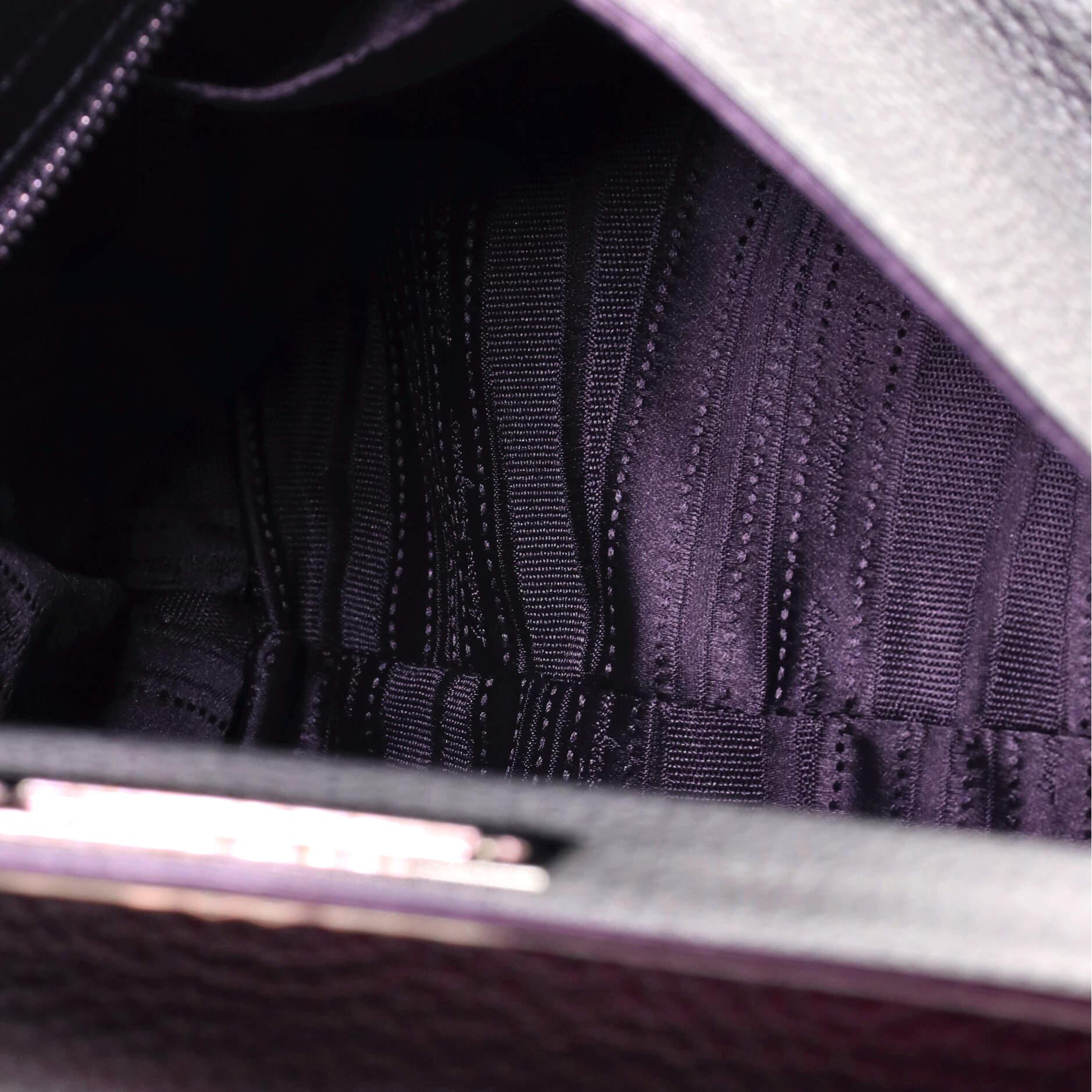 Salvatore Ferragamo Sofia Satchel Pebbled Leather Medium 1