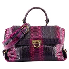 Salvatore Ferragamo Sofia Satchel Python Large