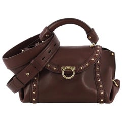 Salvatore Ferragamo Sofia Satchel Studded Leather Small