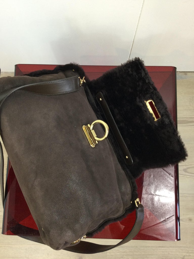 Salvatore Ferragamo Sofia Suede Bag at 1stDibs