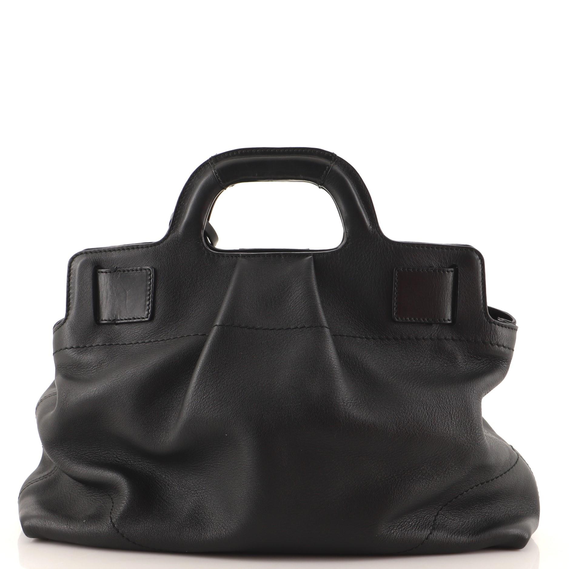 Salvatore Ferragamo Soft W Tragetasche aus Leder Groß im Zustand „Gut“ in NY, NY