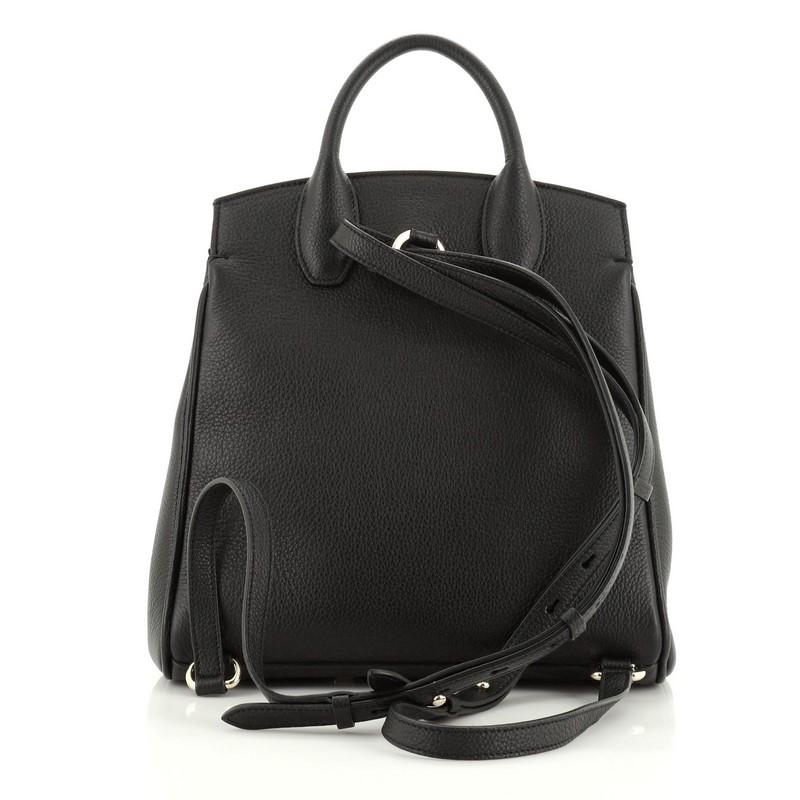 Black Salvatore Ferragamo Studio Backpack Leather