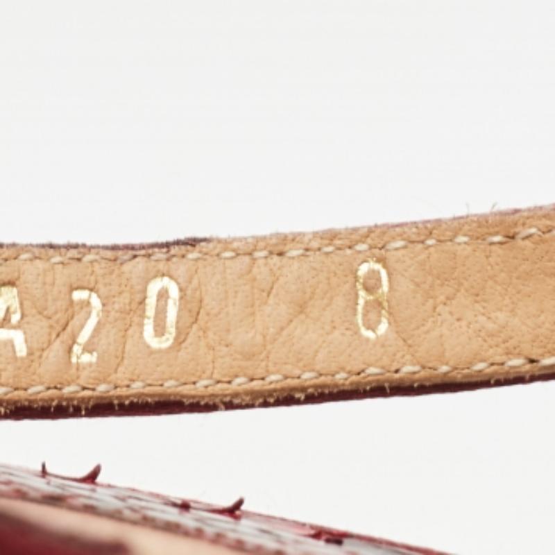 De las mujeres Salvatore Ferragamo Sandalias con correa en el tobillo de ante y piel de pitón talla 38,5 en venta