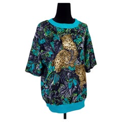 Salvatore Ferragamo vintage 1990s animal print t-shirt
