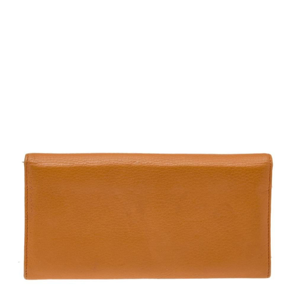 Salvatore Ferragamo Tan Leather Flap Continental Wallet 5