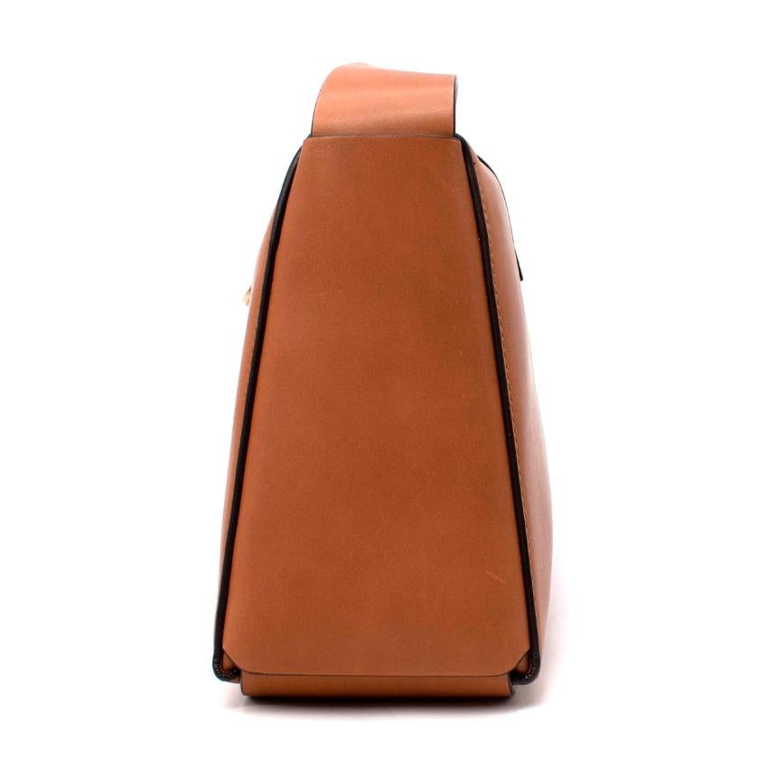 Salvatore Ferragamo Braune Glattleder-Umhängetasche Damen
