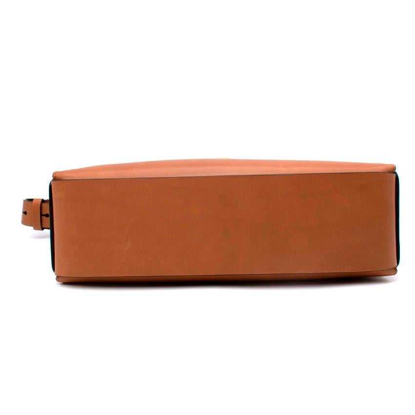 Salvatore Ferragamo Braune Glattleder-Umhängetasche 1