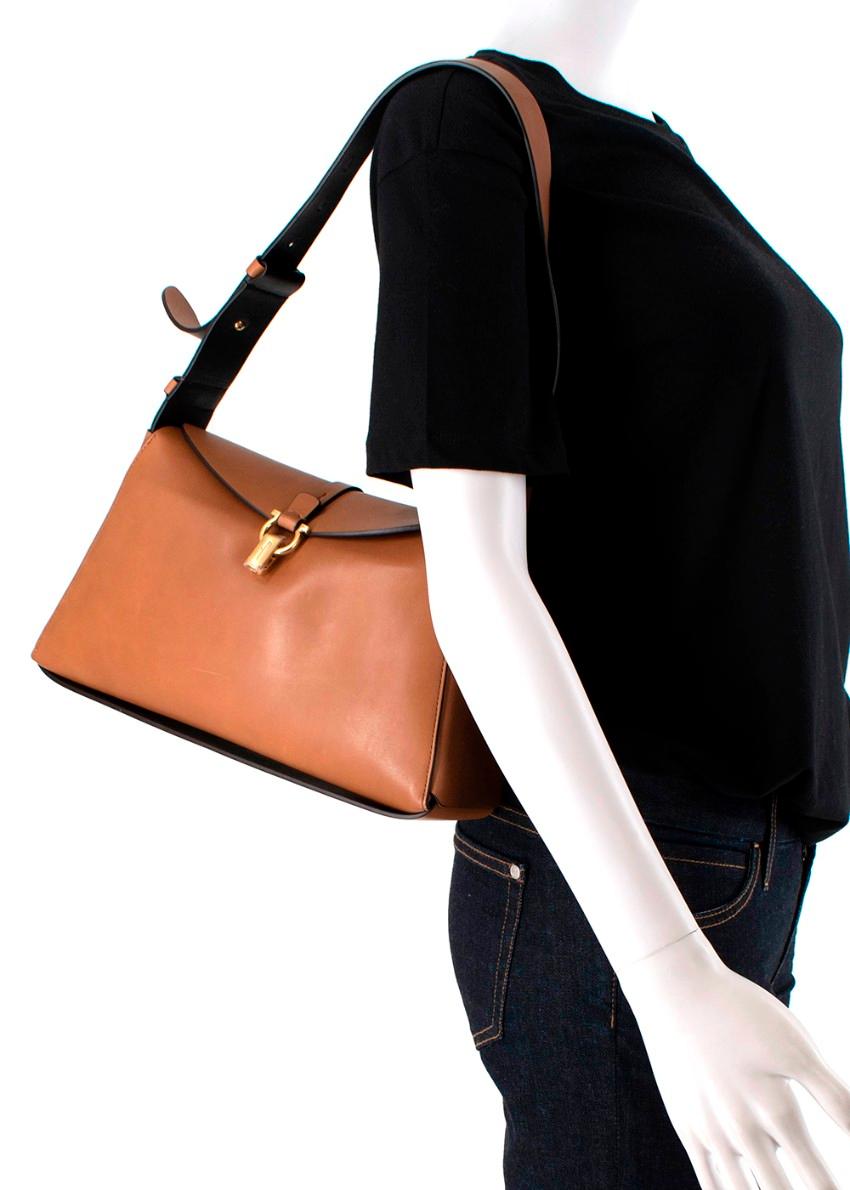 Salvatore Ferragamo Braune Glattleder-Umhängetasche 4