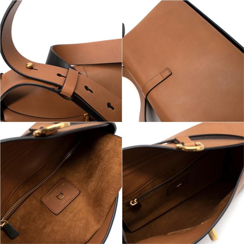 Salvatore Ferragamo Braune Glattleder-Umhängetasche 5