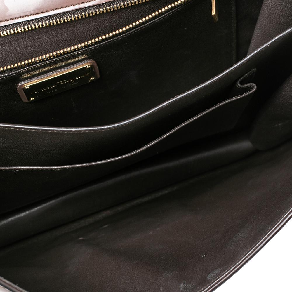 Salvatore Ferragamo Taupe Leather Jody Shoulder Bag 4