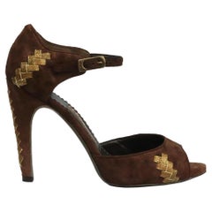 Salvatore Ferragamo Textured Suede Sandals EU 38 UK 5 US 8