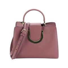 Used Salvatore Ferragamo Thea Top Handle Bag Leather Small