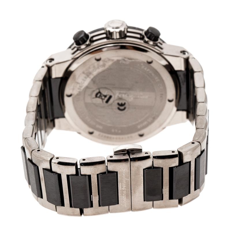 Salvatore Ferragamo Titan-Keramik F-80 F55 Herrenarmbanduhr 44 mm im Angebot 1