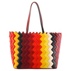 Salvatore Ferragamo Tote Zigzag Leather Large
