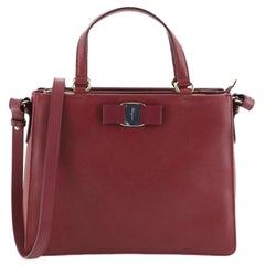 Used Salvatore Ferragamo Tracy Handbag Saffiano Leather Small