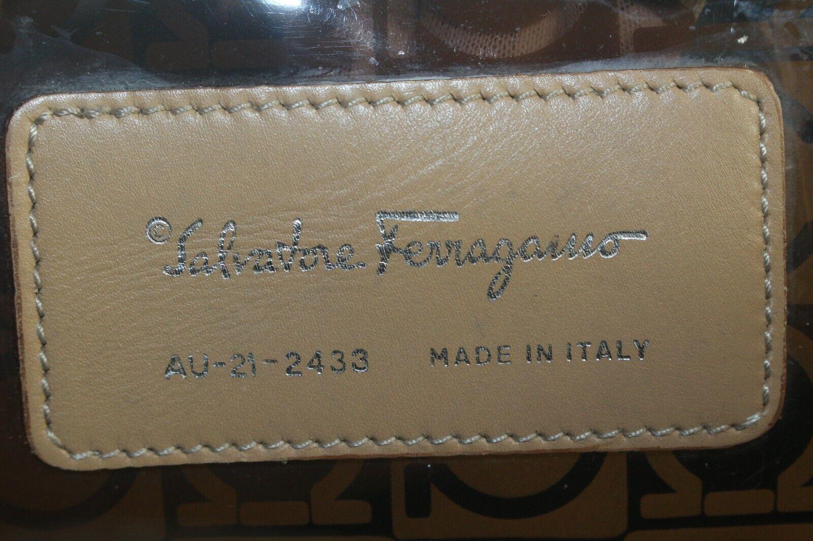 SALVATORE FERRAGAMO Translucent Gancini Logo Shopper Tote Shoulder Bag 1SF726K For Sale 5