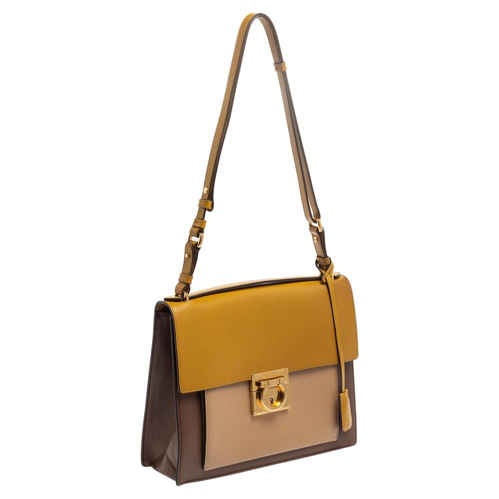 Salvatore ferragamo marisol leather shoulder bag sale