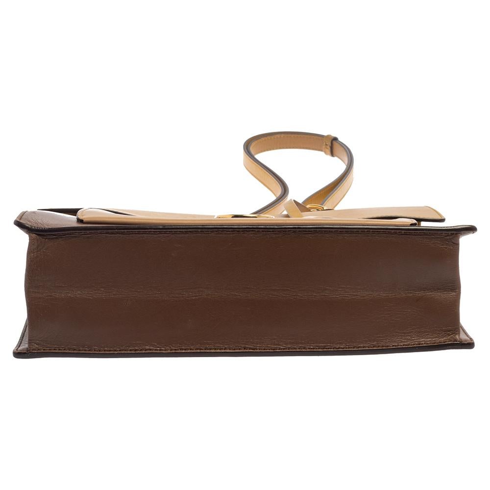 Salvatore Ferragamo Tri Color Leder Marisol Top Handle Tasche Damen