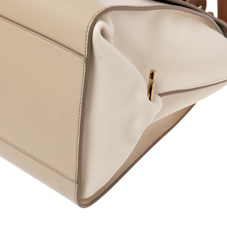 Salvatore Ferragamo Tricolor Leather Large Sofia Top Handle Bag at 1stDibs