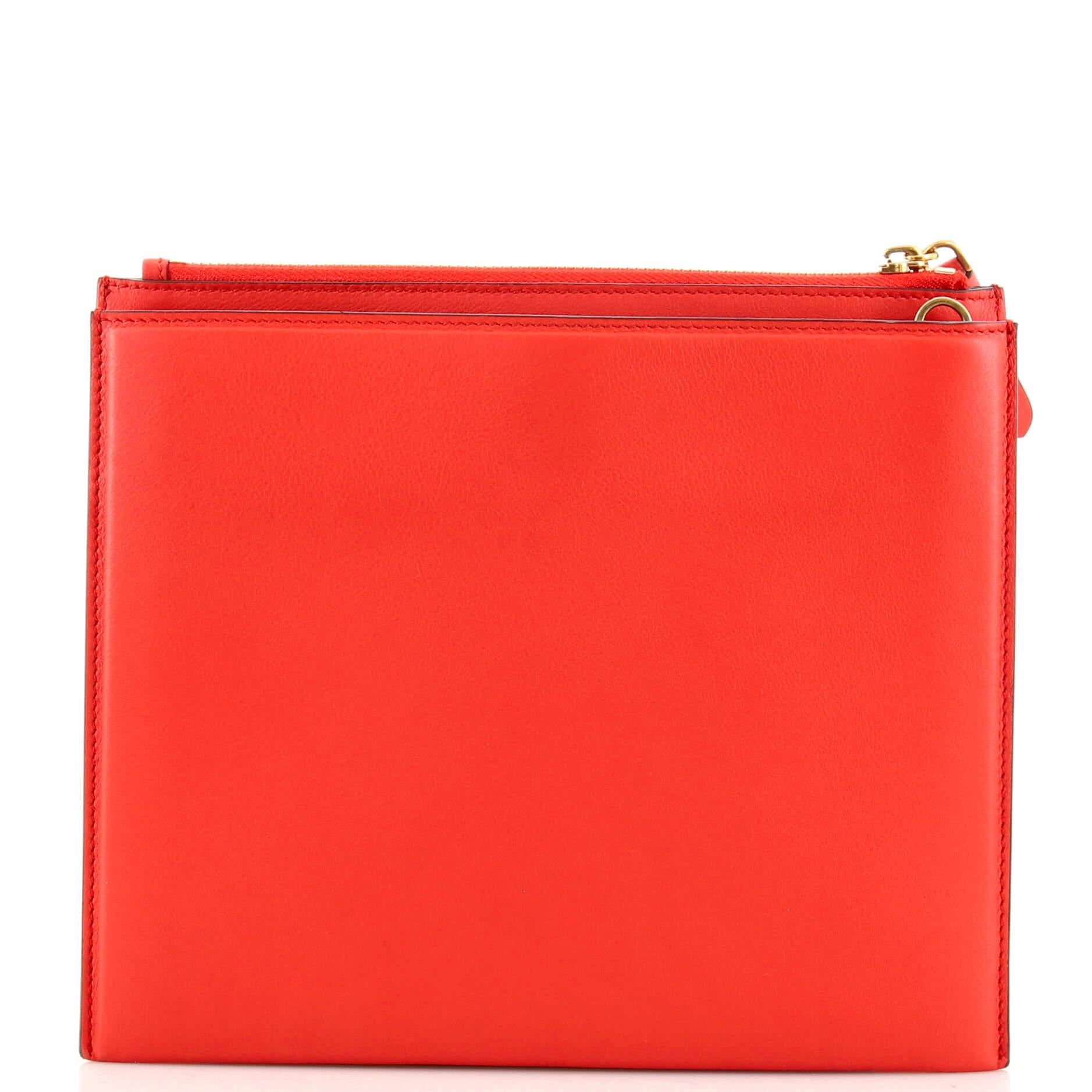 Red Salvatore Ferragamo Trifolio Crossbody Bag Leather