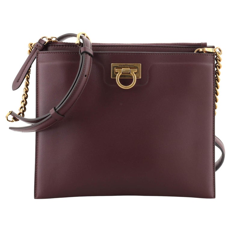 Salvatore Ferragamo Trifolio Crossbody Bag Leather at 1stDibs