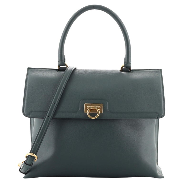 Salvatore Ferragamo Trifolio Top Handle Bag Leather Medium For Sale at  1stDibs