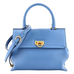 Salvatore Ferragamo Trifolio Top Handle Bag Leather Small