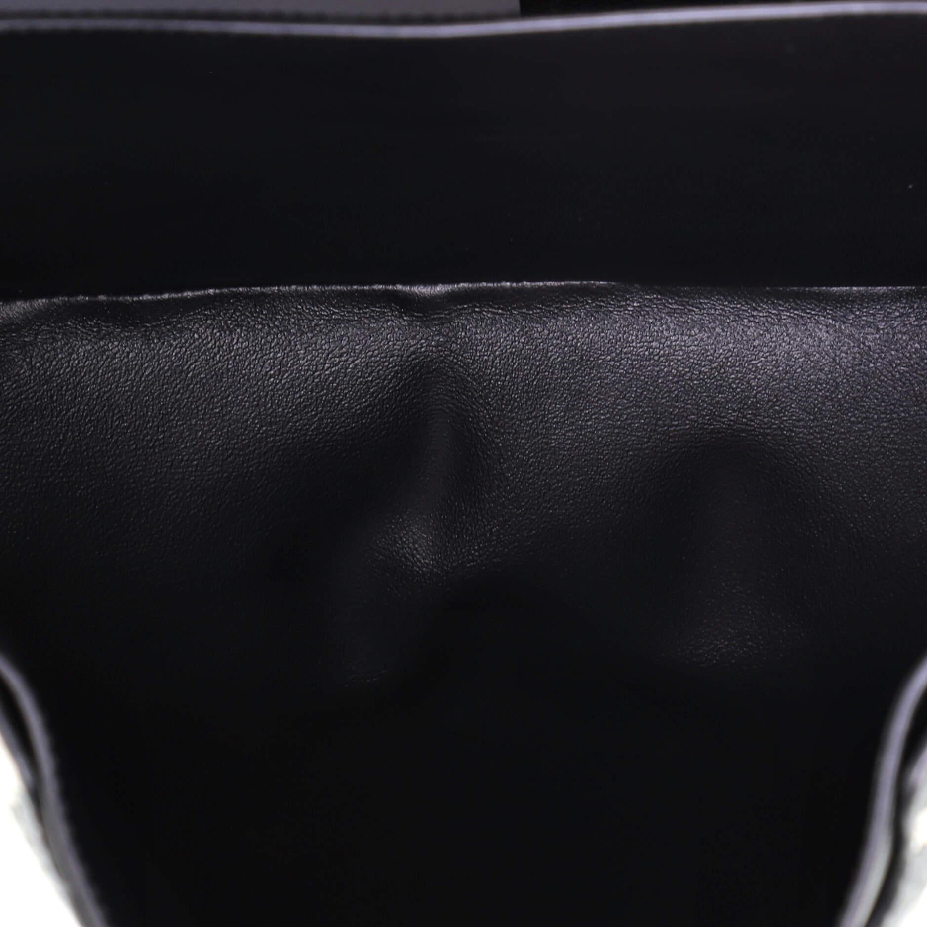 Salvatore Ferragamo Trifolio Top Handle Bag Woven Leather Medium 1