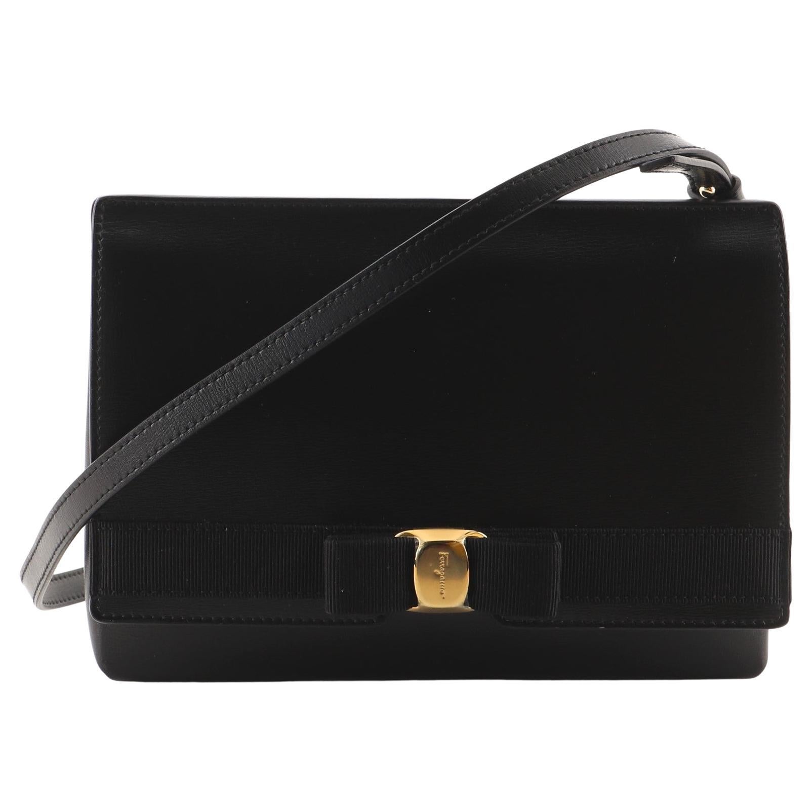 Salvatore Ferragamo Vara Bow Crossbody Bag Leather Mini