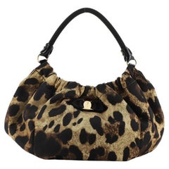 Salvatore Ferragamo Vara Bow Hobo Printed Nylon