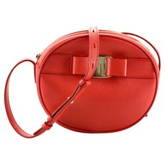 Salvatore Ferragamo Vara Bow Round Crossbody Bag Leather Small