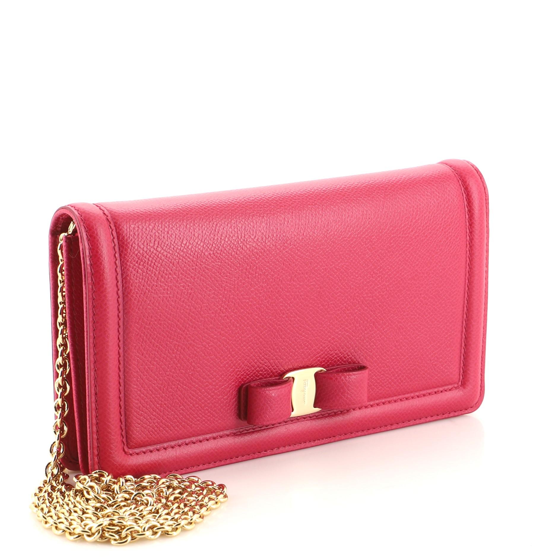 salvatore ferragamo chain wallet