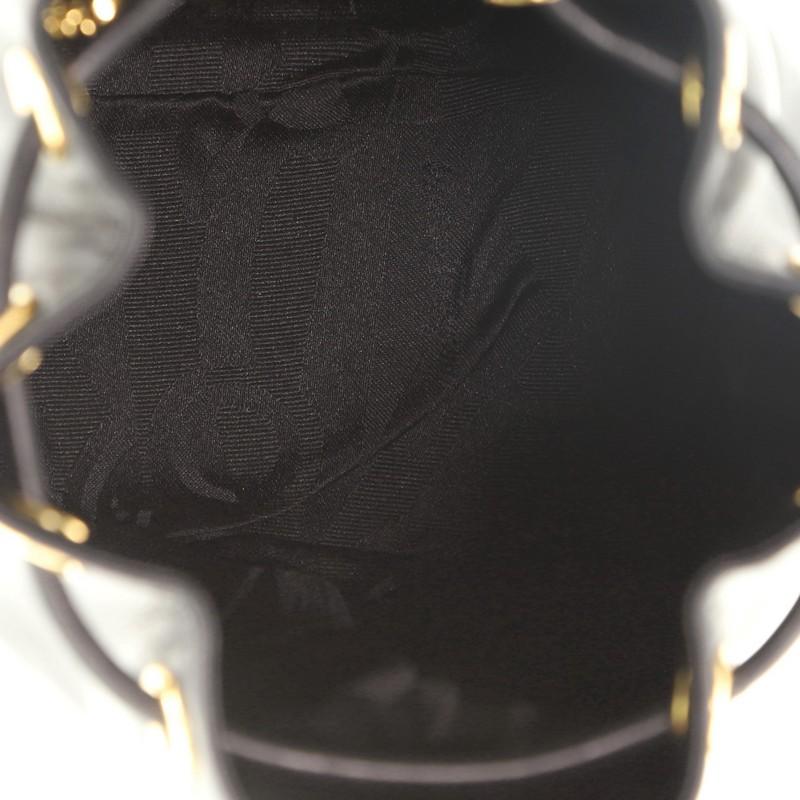 Black Salvatore Ferragamo Vara Bucket Backpack Leather Mini 