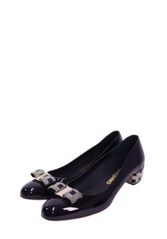 Salvatore Ferragamo Vara Patent Leather Ballet Flats - EU 40.5