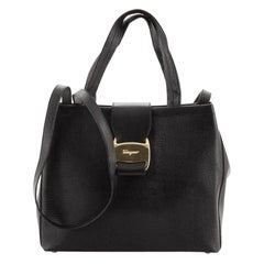Salvatore Ferragamo Vara Tote Lizard Embossed Leather Small