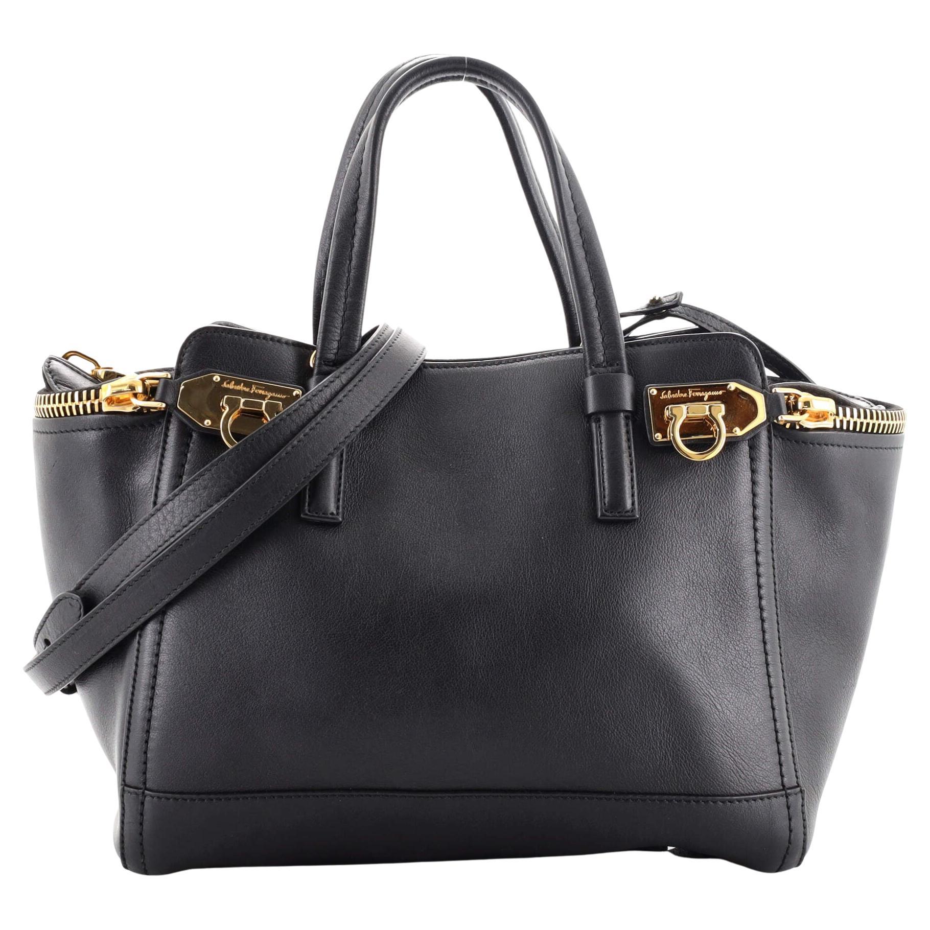Salvatore Ferragamo Amy Tote Pebbled Leather Medium at 1stDibs