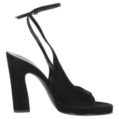 Salvatore Ferragamo Vintage 80s black suede sandals
