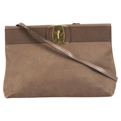 Salvatore Ferragamo Vintage Brown Suede Bag