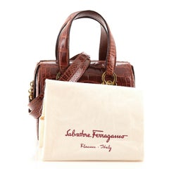 Salvatore Ferragamo Vintage Convertible Boston Bag Crocodile Mini