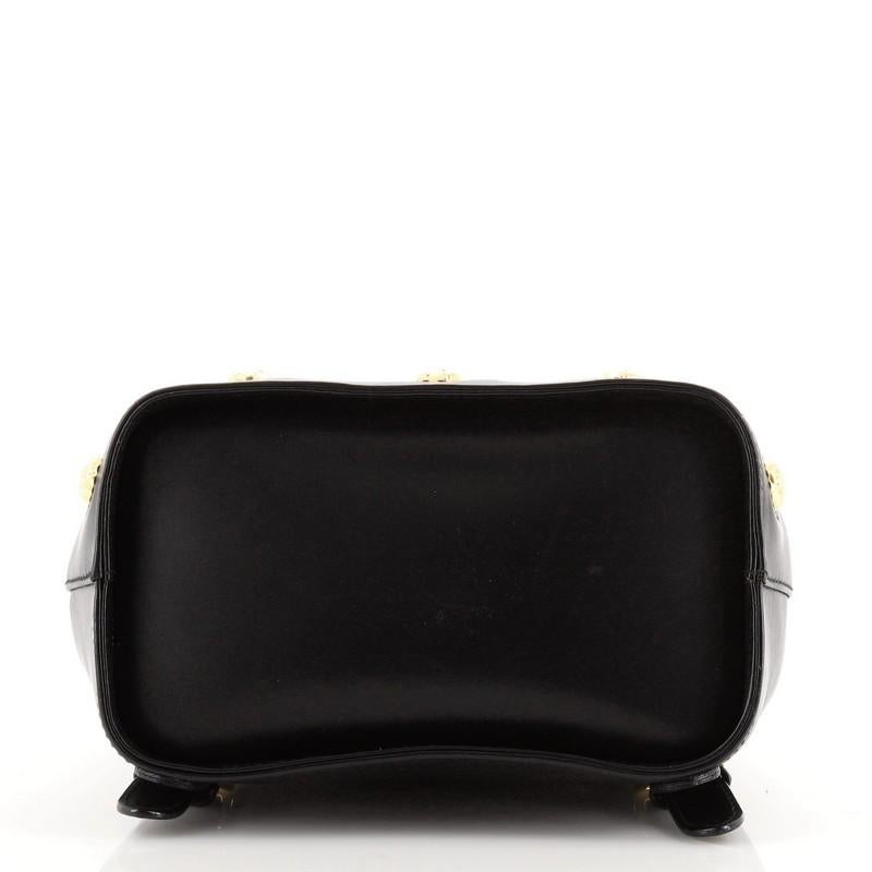 Salvatore Ferragamo Vintage Flap Lock Backpack Studded Leather Small In Fair Condition In NY, NY