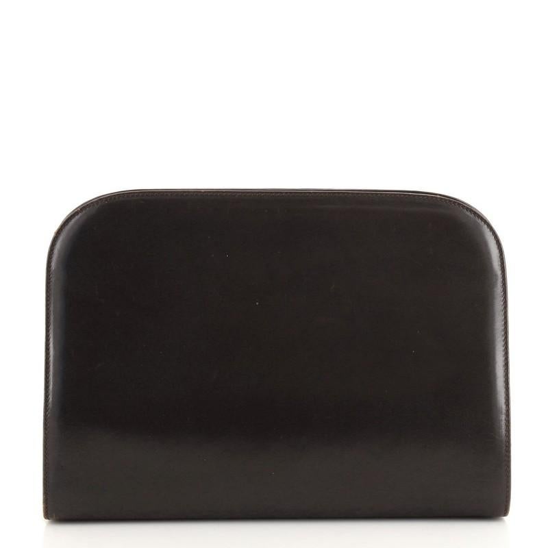 Salvatore Ferragamo Vintage Gancini Kette Umhängetasche aus Leder Medium (Schwarz)